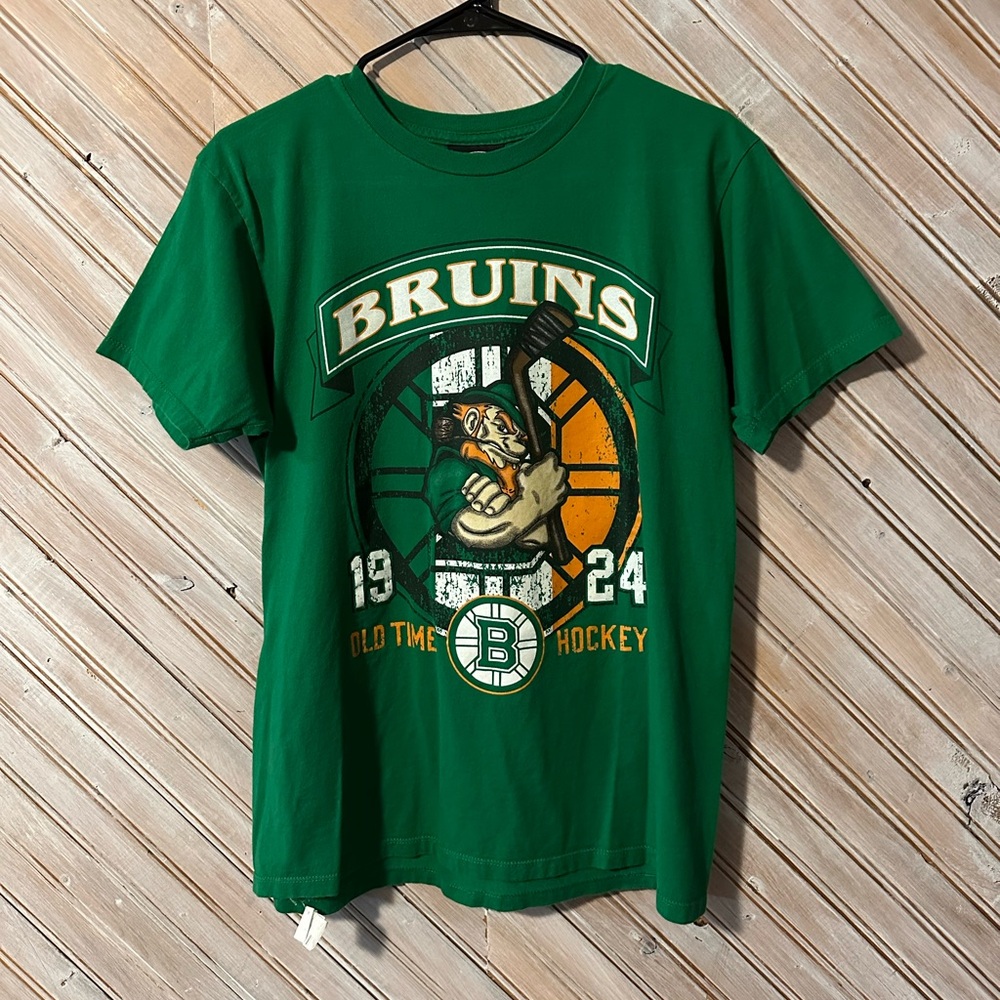 Vintage Boston Bruins St. Patrick’s Day Edition T Shirt 1924 Old Time Hockey Tee